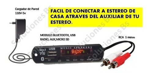 Modulo Bluetooth Para Estereo De Casa Por Auxiliar Rca