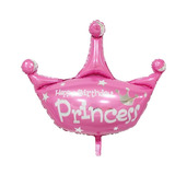 Globo Metalico Corona Princesa Fiesta Rosa Girl Princess