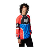 Polera Lifestyle Manga Larga Bayl Rojo/azul Fox