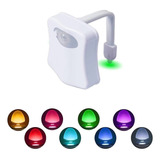 Luz Led Sensor Movimiento Wc Baño Inodoro 8 Colores
