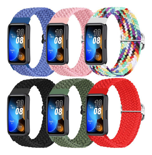 6 Correas Trenzadas Ajustables Para Huawei Band 8/7