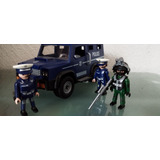 Auto Blindado De Policías Playmobil Con Remolque 