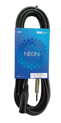 Cable Xlr Macho Plug Kwc Neon 6 Mts Mod 117