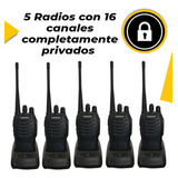 5 Radios Con 16 Canales Completamente Privados