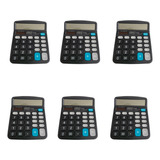 Set De 6 Calculadoras De Escritorio Grande 12 Díg. 12cm-15cm