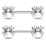 Oufer Joyas De Piercing Para Pezón, Anillos De Pezón De 14 G