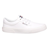 Tenis Tommy Jeans Para Hombre Em0em01400 Color Blanco Diseño De La Tela Liso Talla 26.5 Mx