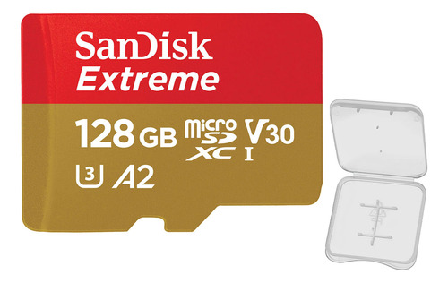 Cartão Memória Micro Sd Sandisk 128gb  Extreme 190mbs +case