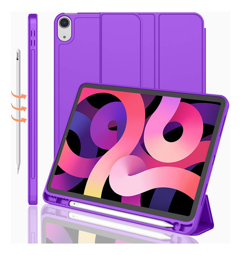 Funda Para iPad Gen 5ta/soporte Para Lapiz (violeta)