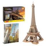 Puzzle 3d Nat Geo Paris Tower Eiffel Francia 80pzs Cubicfun 