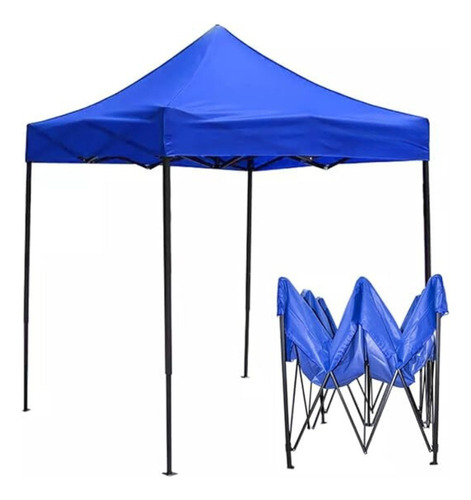 Carpa Toldo Plegable 2x2m Reforzado Impermeable Azul