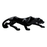 Escultura Pantera Negra  Decoração Fibra De Vidro 100 Cm 