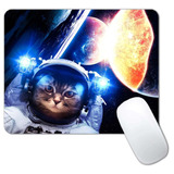 Mouse Pad Imagen Gato Astronauta Universo 9.5 X 7.9 Pulga...