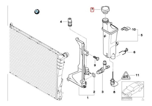 Tapa Deposito Refrigerante Bmw X5 E53 X5 4.6is M62 Foto 3