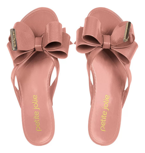 Chinelo Feminino Petite Jolie Lucky Rosa Antigo