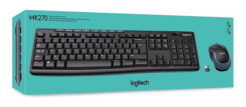 Kit Mouse E Teclado Logitech Mk270 Sem Fio Nano Multimidia 