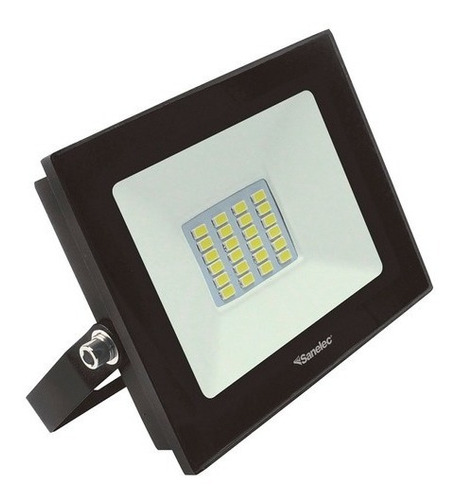 Reflector Ultra Delgado Led Sanelec 20 Wtts 2156 Luz Fria Color De La Carcasa Negro Color De La Luz Blanco Frío