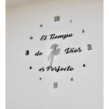 Reloj De Pared 3d Grande Tamaño 110 X 110cm Con Mensaje