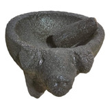 Molcajete De Piedra Decoración Cabeza Envío Gratis  24 Cm