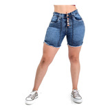 Short De Mezclilla De Dama Corte Colombiano Itzi Jean's 141