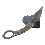 Karambit Tática Aço Faca Pescoço Preta Modelo Abelha