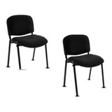 Silla Apilable Oficina Fija Tapizada Consultorio Sala De Espera Pack X2 + Envio Gratis - Garantia Fabrica 