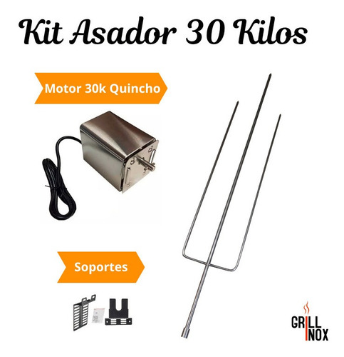 Asadores Newen - Kit Asador Grill Inox 30k