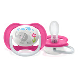 Chupeta Ultra Air 6 A 18 Meses Elefante Philips Avent Cor Rosa