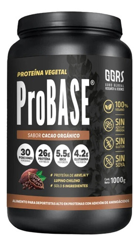 Proteina Probase Cacao Vegano 1 Kg Proteina Arveja Y Lupino