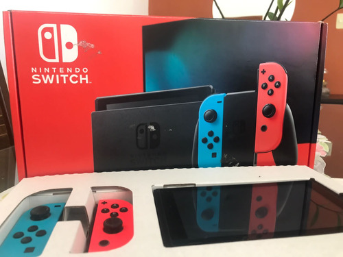 Nintendo Nintendo Switch Switch 32gb Standard Cor  Vermelho-néon, Azul-néon E Preto 