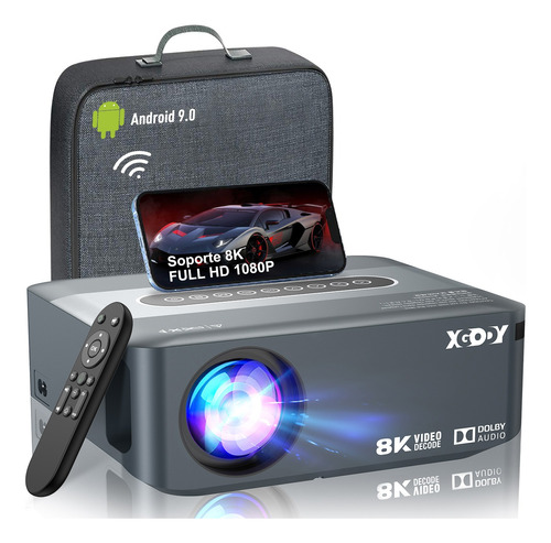 Proyector Xgody Led Android Wifi 8k Fullhd 1080p 12000lumens