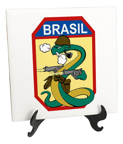Quadro Azulejo Simbolo A Cobra Vai Fumar Feb Brasil