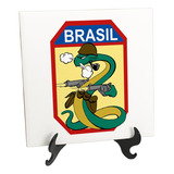 Quadro Azulejo Simbolo A Cobra Vai Fumar Feb Brasil