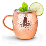 Caneca Moscow Mule Em Cobre Puro 500 Ml Impermeabilizada