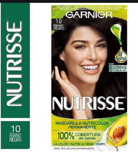 Coloración Garnier Nutrisse 1.0 Ebano Negro (5 Unid)