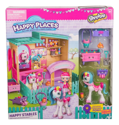 Shopkins Happy Places Original Establo Pony Caballo Muñeca