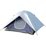 Barraca 4 Lugares Camping Mor Luna Impermeável Sobreteto Cor Prata/azul