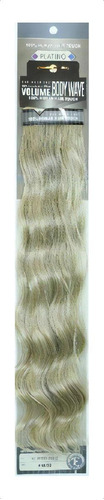 Volume Silky Extension Cabello Ond 100%fibra Natural 22 PLG Color 18/22 Rubio Cenizo Platinado Con Luces Beige