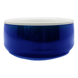 Tigela De Pet De Plastico E Ceramica Azul Grande Vo6