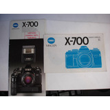 Minolta X-700 Manual Impreso Original Ingles + Folleto Lente