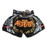 Short Muay Thai Estilo Tailandês Rajado Urbano Ockto