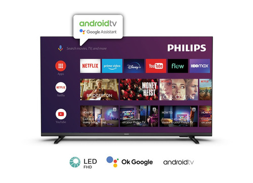 Android Tv Philips Led Full Hd 43 Pulgadas Negro 43pfd6917