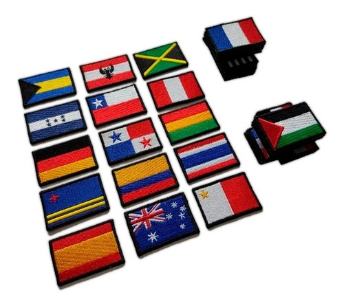 Banderas De Bolsos Viajeros Paises 4.5x3 Cms Excursiones X1 