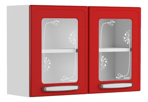 Mueble Superior Bertolini 80 Cm Evidence Color Rojo