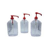 Botella De Plastico Transparente Dispensador De Gel 3pz 2lts