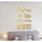 Vinil Decorativo Para Pared Frases Letras Disfruta De Cada..