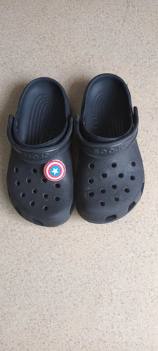 Sandalias Crocs Original Usadas Niños Negras