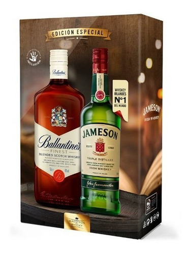 Pack Whisky Ballantines 750cc Y Jameson Irlandés 375cc