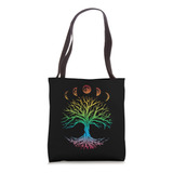 Camiseta De Fase Lunar Árbol De La Vida Yoga Espiritual Bols