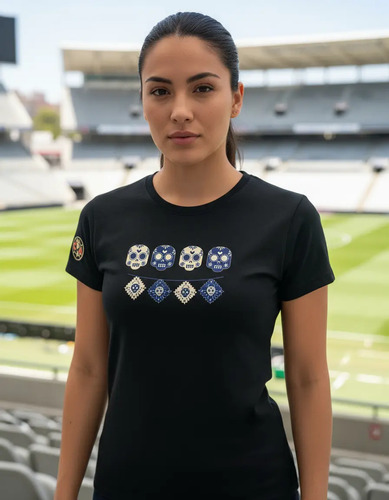 Jersey Playera Día De Muertos Fútbol América Mujer Calavera | Meses sin interés